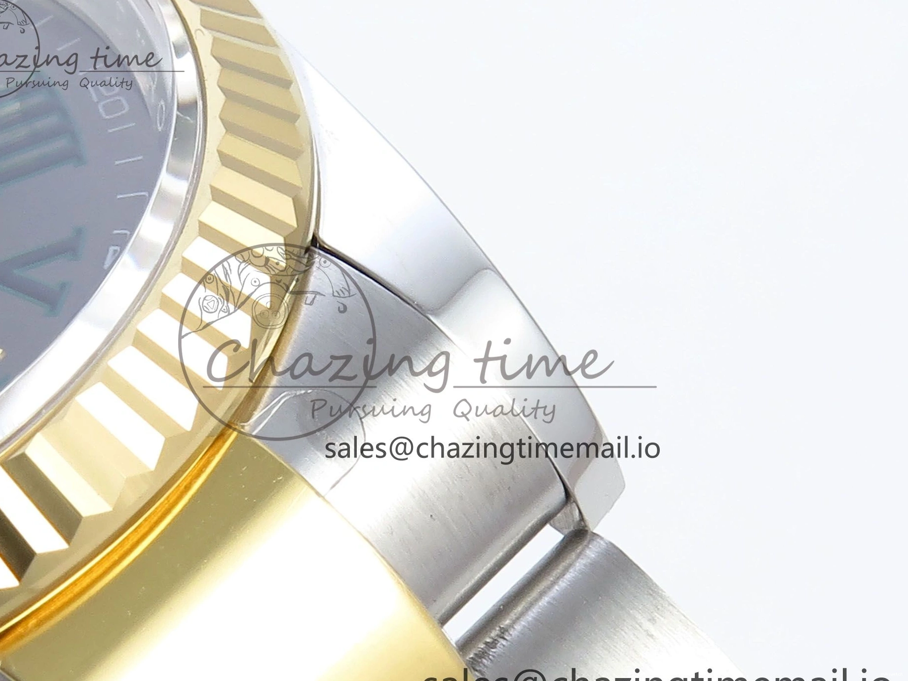 A3235 on Edition 36 126233 YG EWEF Marker Best DateJust Green Gray Bracelet Roman Dial Oyster SS 0212